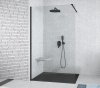Besco Aveo Black kabina walk-in 120x195cm przejrzyste